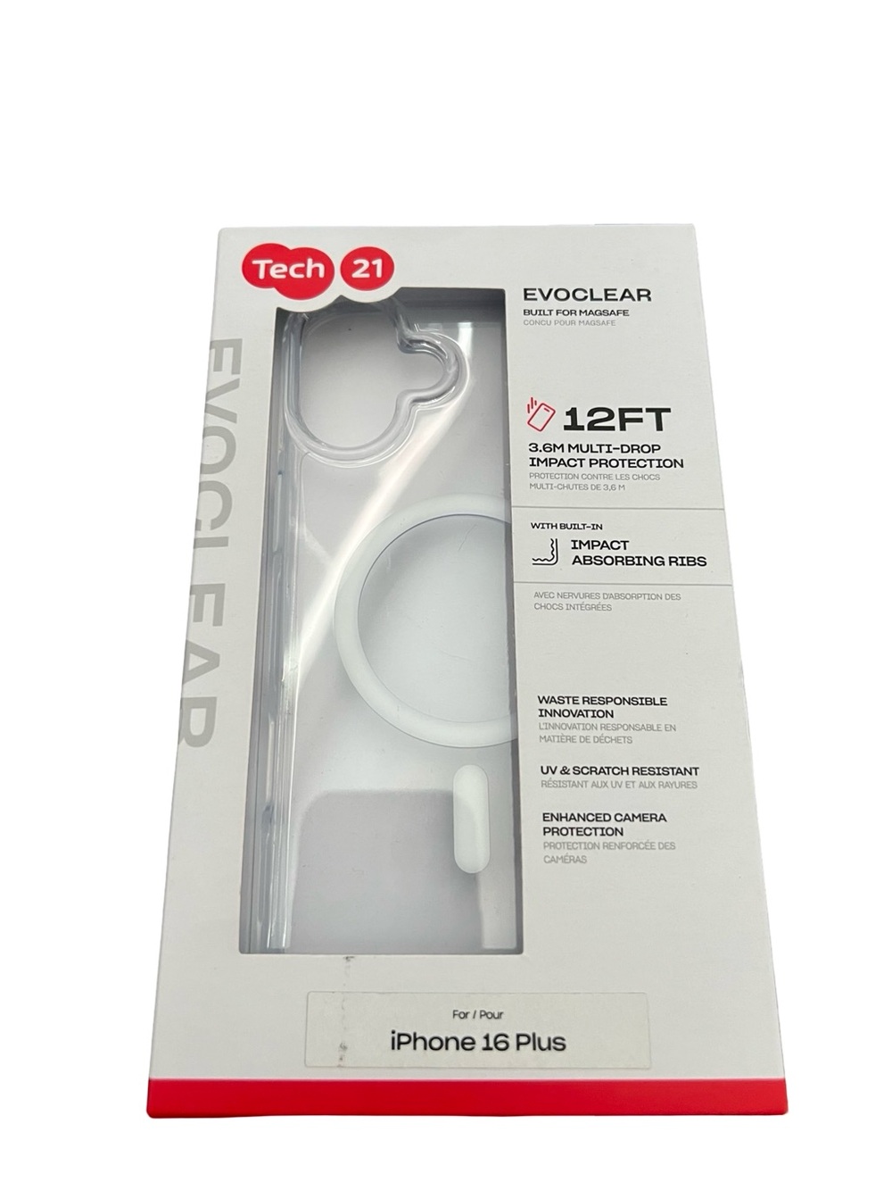 Tech21 EvoClear Clear Case for iPhone 16 PlusOpen Box  FINAL PRICE DROP